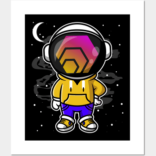 Hiphop Astronaut HEX Coin To The Moon Crypto Token Cryptocurrency Wallet Birthday Gift For Men Women Kids Posters and Art